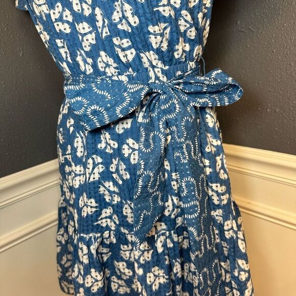 Rebecca Taylor Perla Petal Flutter Sleeve Flounce Hem Dress - Picture 9 of 14